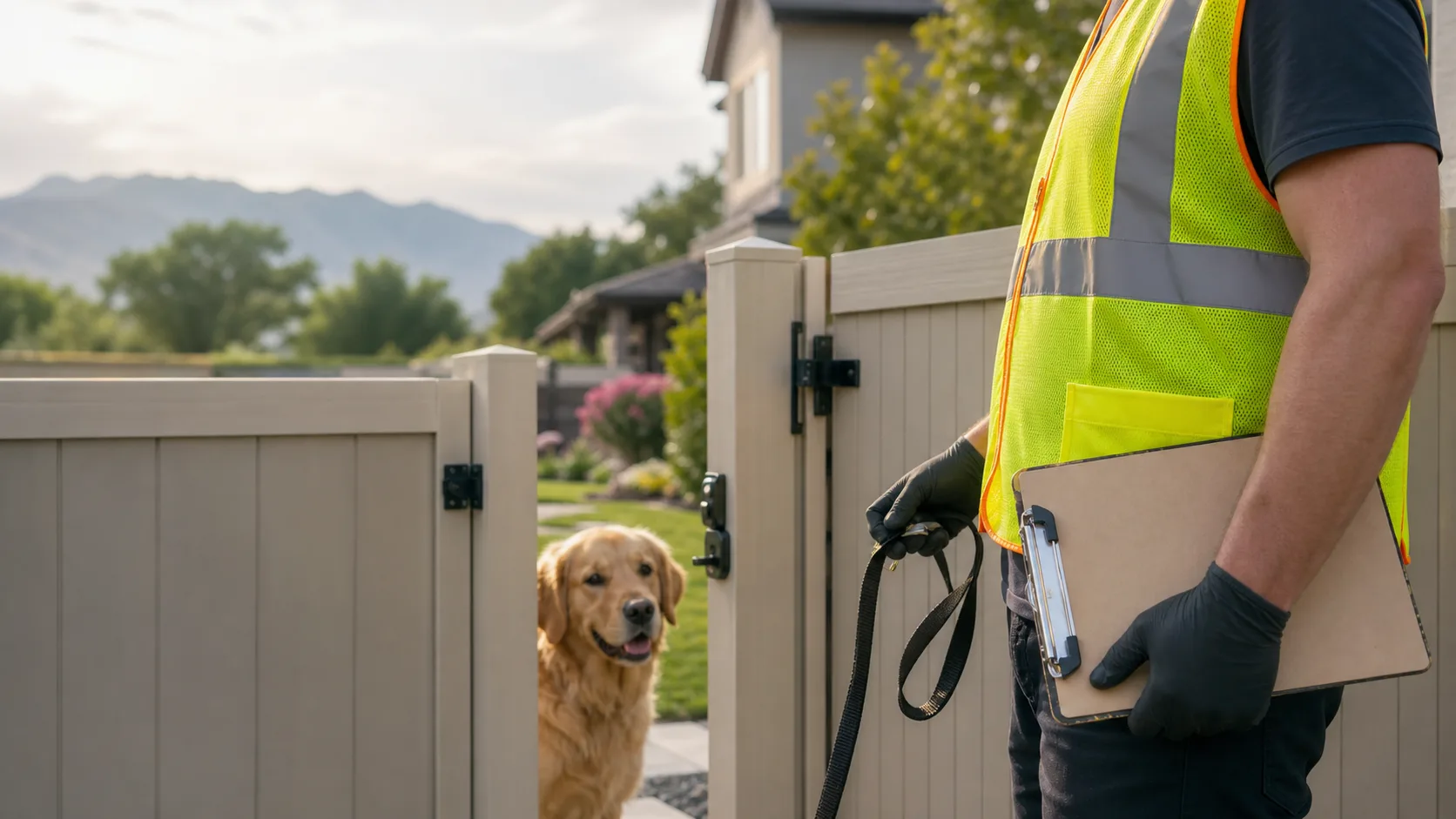 Dog Cleanup Services owner with branded van
